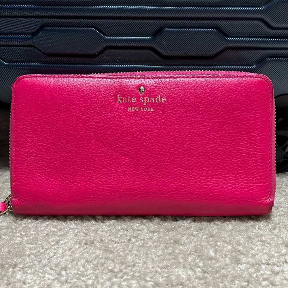 Kate Spade hot pink large wallet